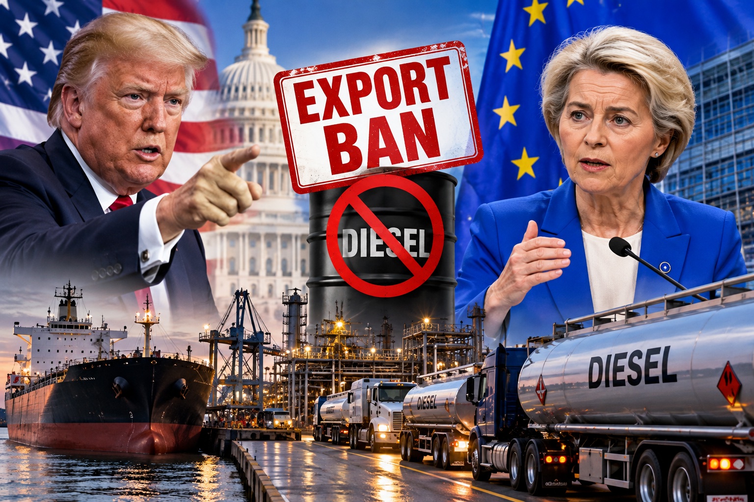 EU Raises Alarm Over Reported US Diesel Export Ban