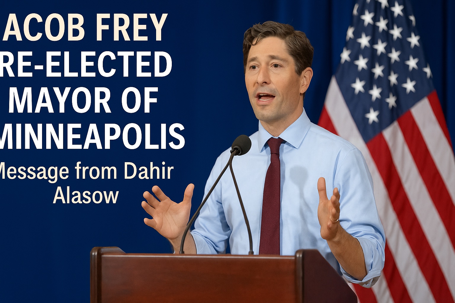 Dahir Alasow Congratulates Jacob Frey on Re-Election as Mayor of Minneapolis