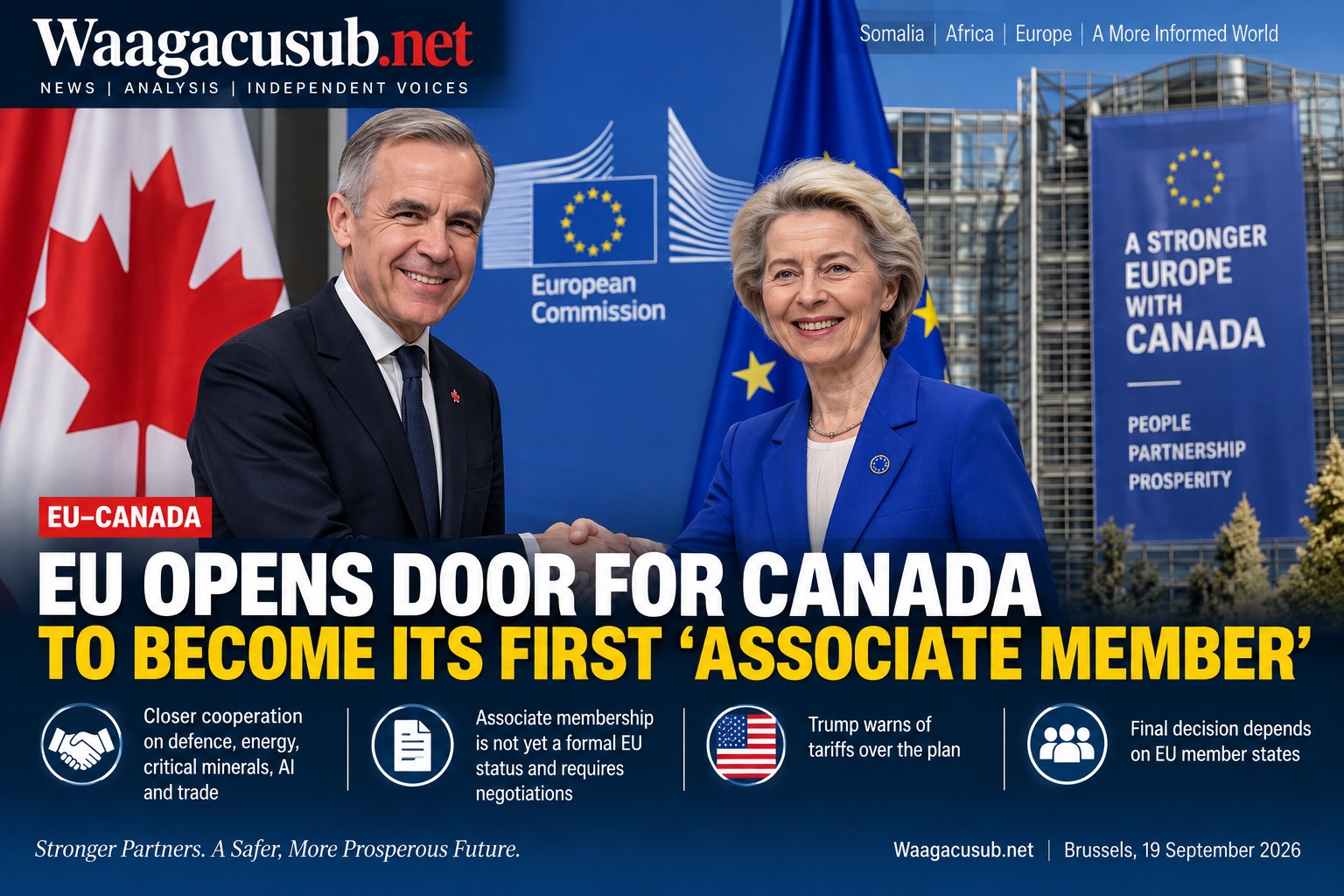 EU Opens Door for Canada to Become Its First 'Associate Member'