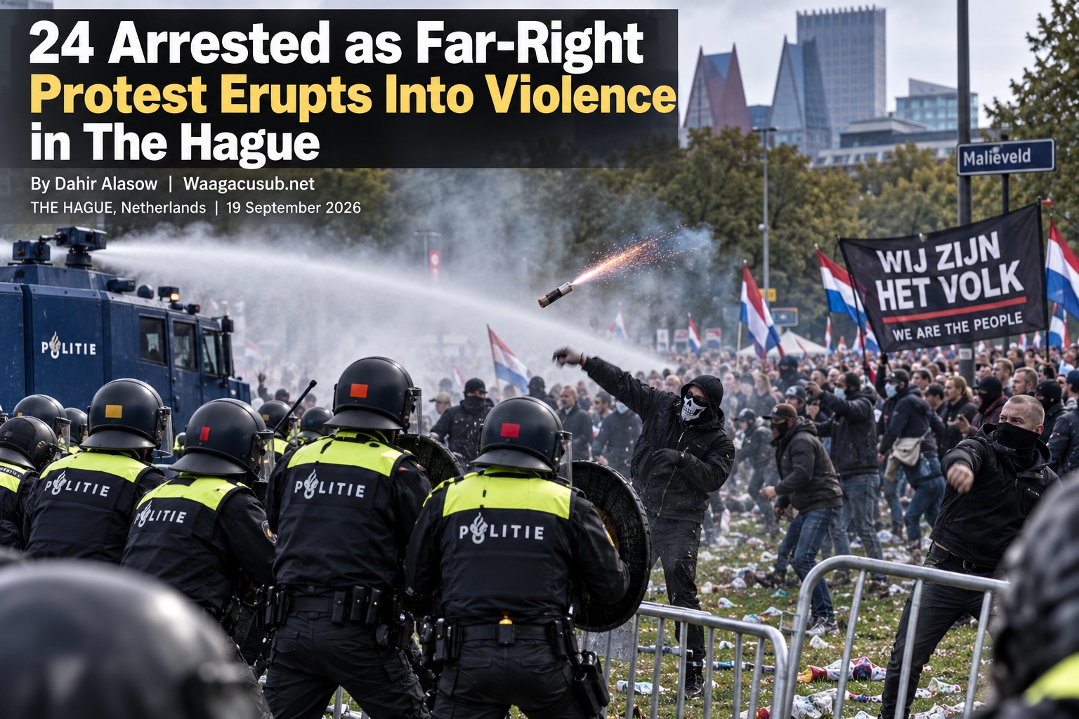 24 Arrested After Protest Erupts Into Violence in The Hague